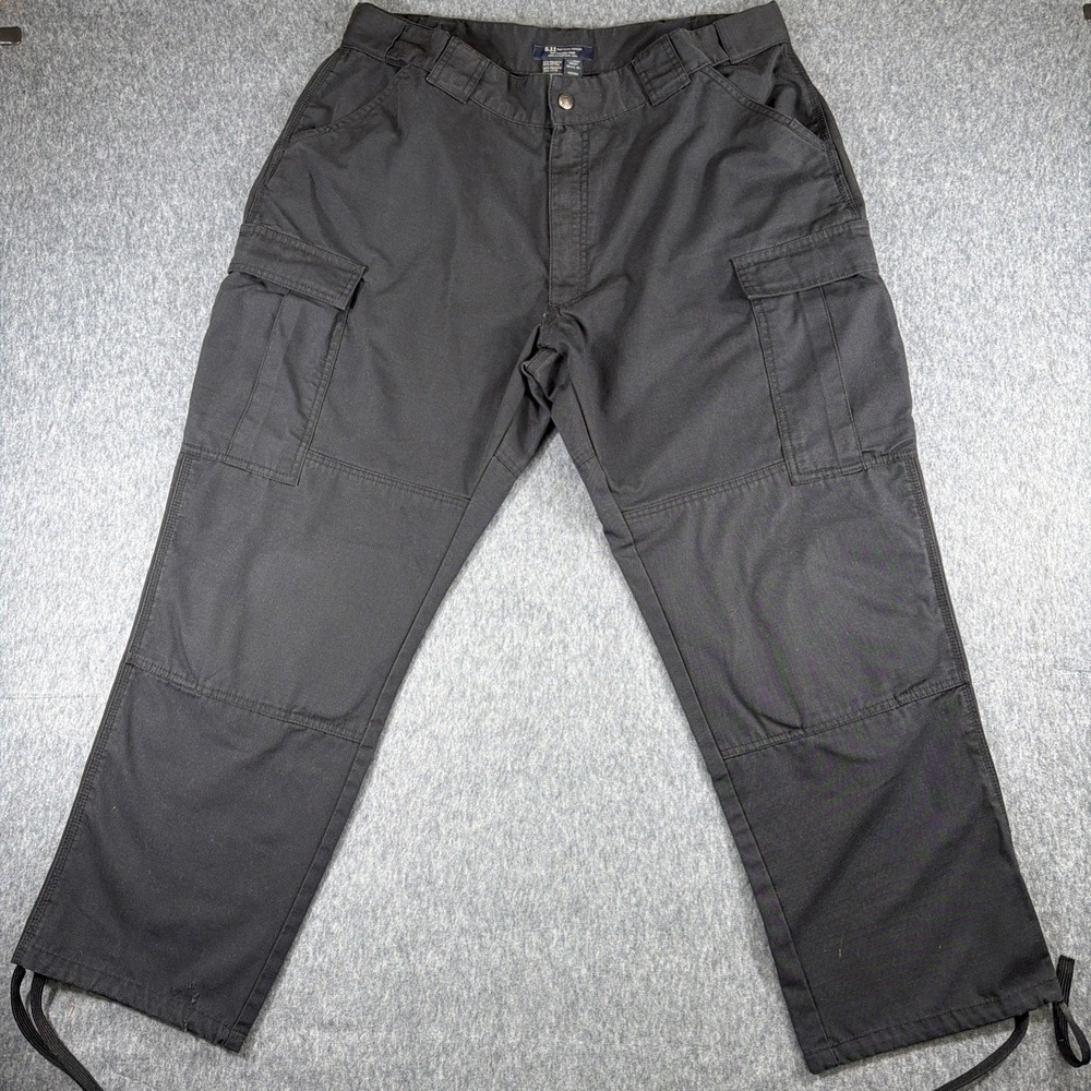 511 Tactical Pants Men's XL Waist 39.5"-43" TDU Rip-Stop #74003 Black Short